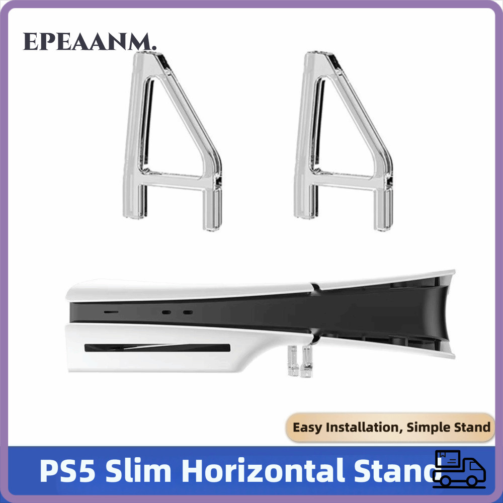 EPEAA PS5 Slim Stand,ลื่นUniversalขาตั้งแนวนอน,อุปกรณ์เสริมสําหรับเล่นเกมสามเหลี่ยมรูปร่างคอนโซลโปร่