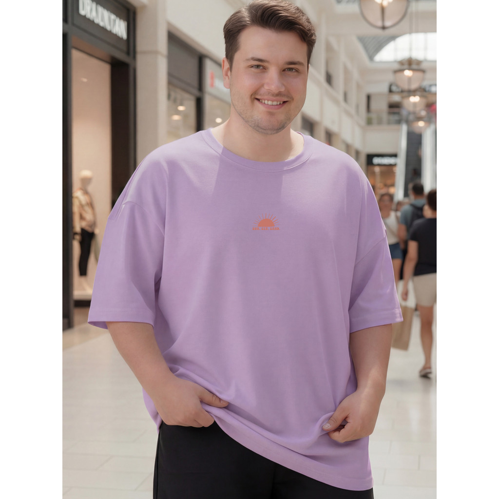2R276 [AIYOU] Lelaki Baju T เสื้อผู้ชาย Tshirt XL-5XL ขนาดใหญ่รอบคอ Crop Top Plus ขนาดเสื้อยืด Clot