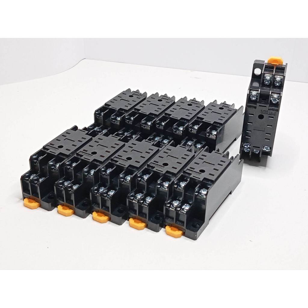 สุดคุ้ม! 10ชิ้น ซ็อคเก็ตรีเลย์ขา2แถว PYF-08A-E SOCKET RELAY ซ็อกเก็ต รีเลย์ PYF08A PYF 08A ฐานรีเลย์