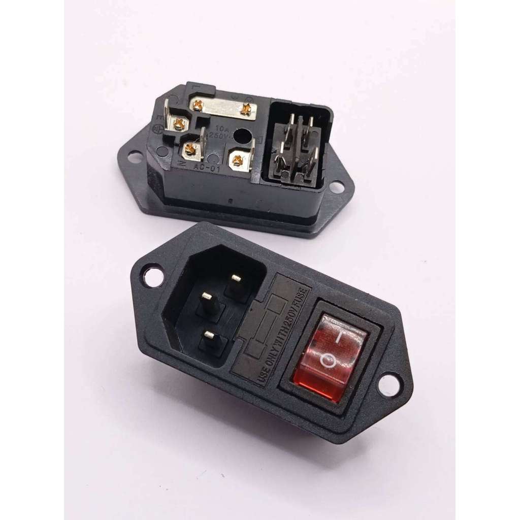 เต้ารับปลั๊กไฟ AC ตัวผู้ (AC Power Socket Inlet) พร้อมส่งจากไทย🇨🇷🛻