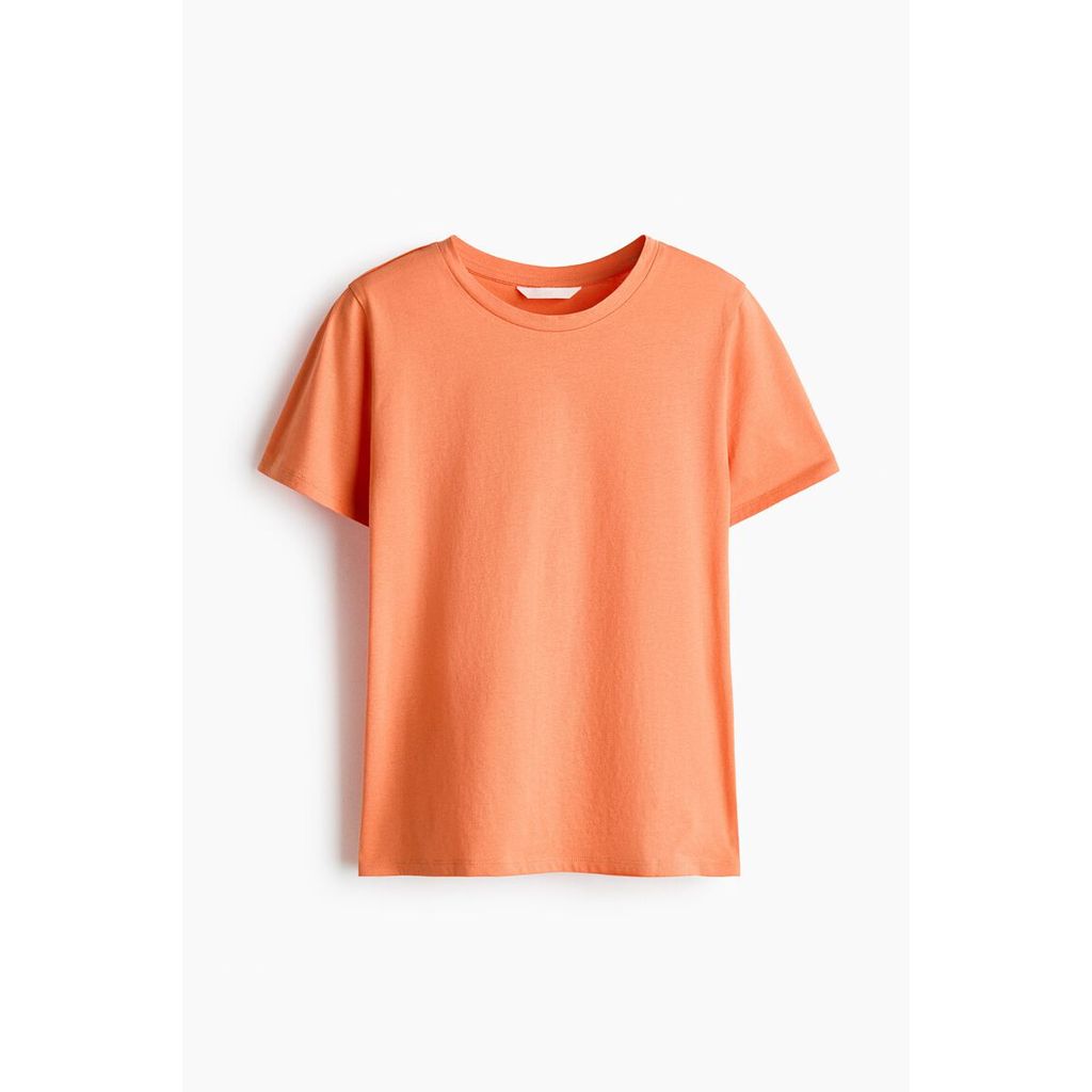 H&M(เอชแอนด์เอ็ม) เสื้อยืดคอตตอน ผู้หญิง 1270848_9 ราคา ถูกที่สุด ดีลบีเคเค แกลเลอรีภาพที่ 4