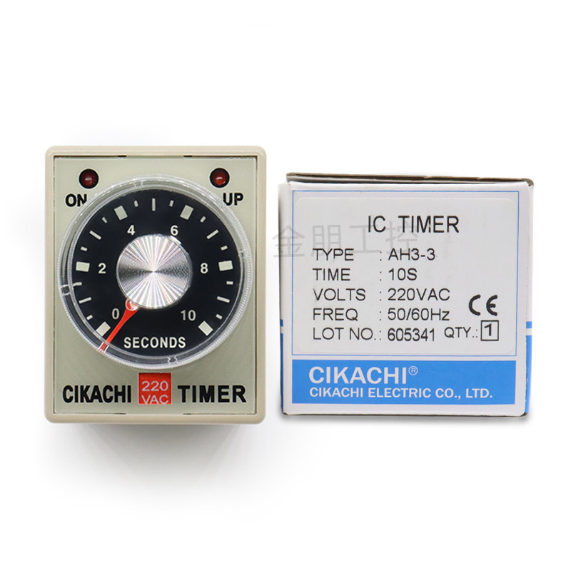 CIKACHI Time Relay Power-on Delay Timer AC220/DC24V AH3-3