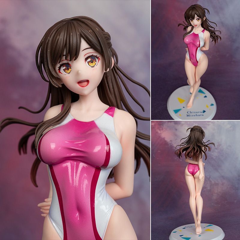 เช่าแฟน Chizuru Mizuhara การแข่งขันชุดว่ายน้ํารูป Ichinose Chizuru Mizumi สาวสวยอะนิเมะรุ่นเครื่องปร