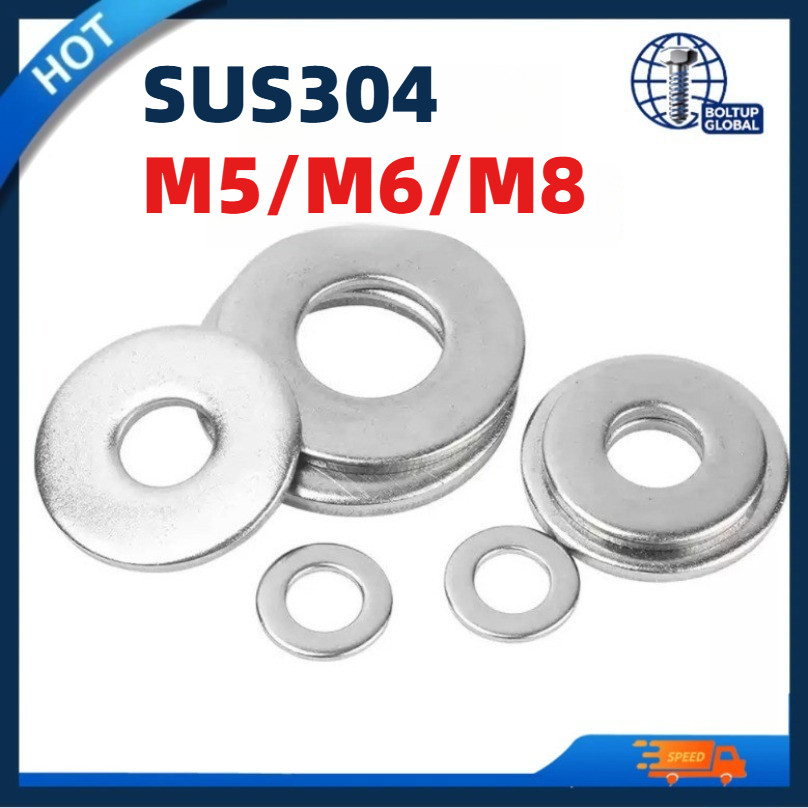 แหวนอีแปะ สแตนเลส 304 แหวนรอง แหวนรองน็อต แหวนกันคลาย M5/M6/M8 PH-MB-1