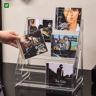 ชั้นวางอะคริลิค 3-5 ชั้น เก็บแผ่นCD ดีวีดี บลูเรย์ อัลบั้ม อายแชโดว์ เครื่องสำอาง แสดงผลสวย จัดระเบียบได้