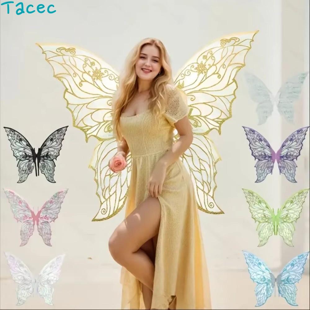 ANAMA Angel Wings, Dress UP Princess Angel Wing Fairy Wings, Sparkling Organza Cicada Wing Party Pro