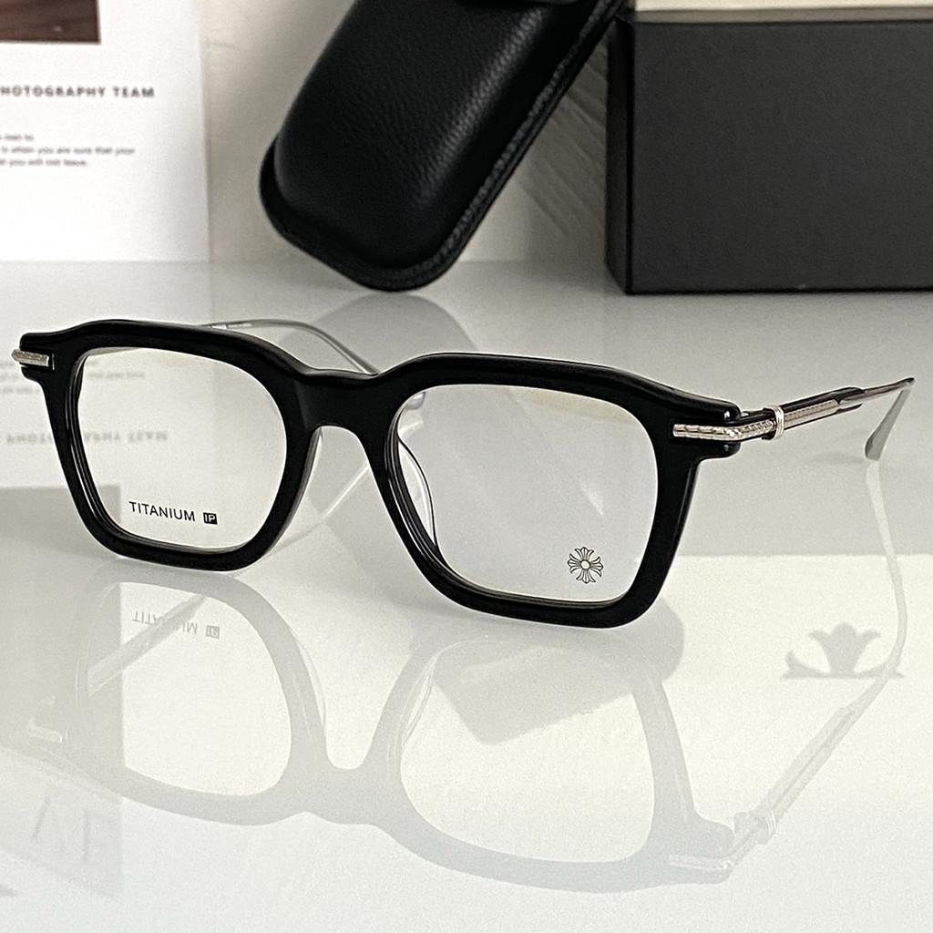 Chrome Hearts Titanium Plate Casual Mens Glasses Frame Fashion All-Match Square Female Optical Glass