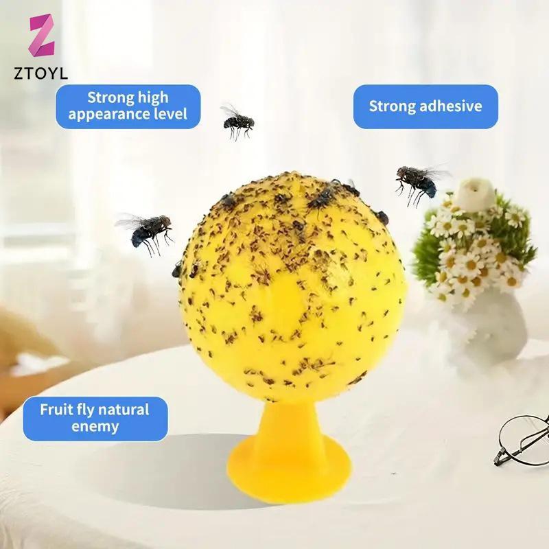 Null Stiy Traps แมลงบินดัก Ball ที่มีประสิทธิภาพ Fly Catcher Killer ผลไม้ Fly Killer สําหรับพืชจับแมลงผลไม้ null