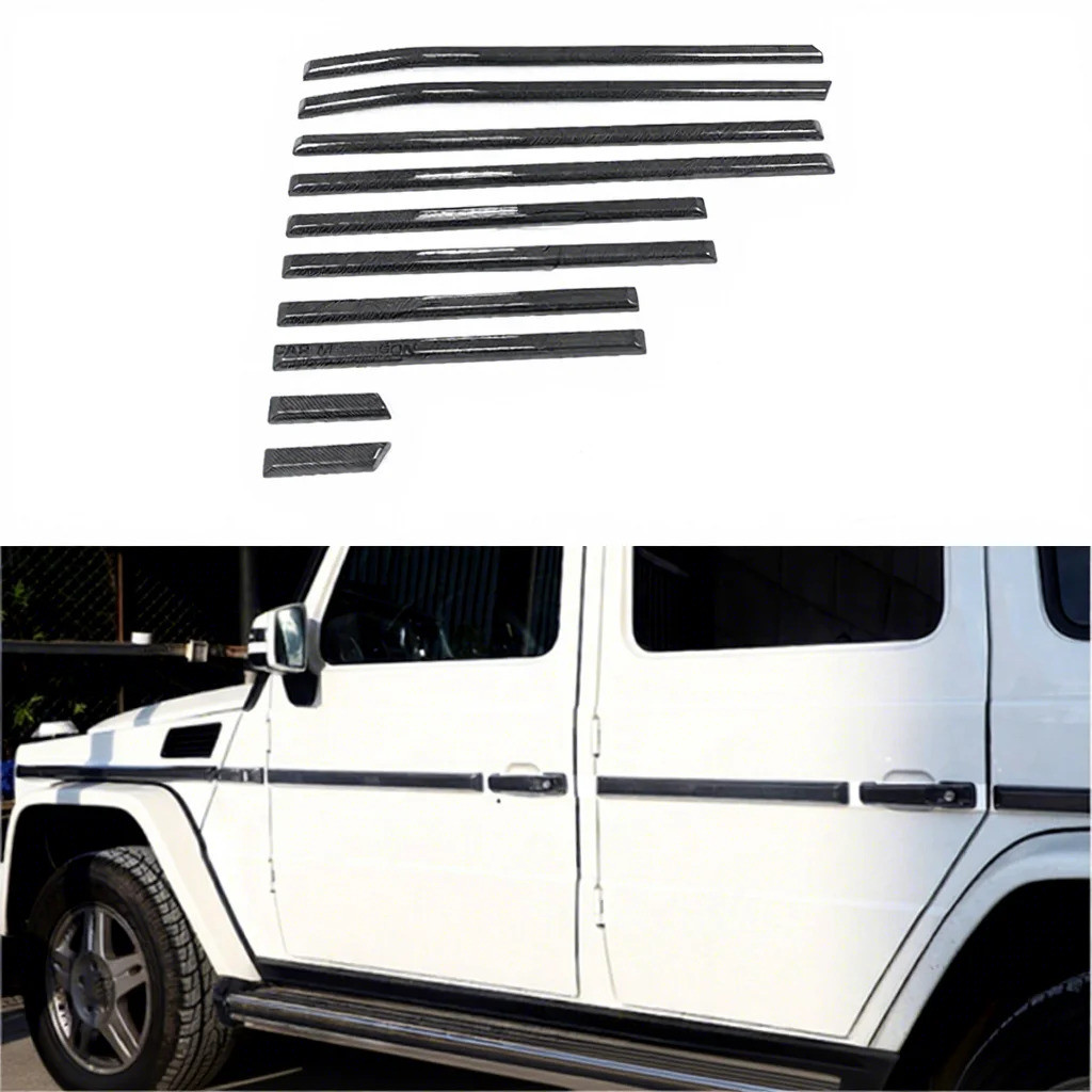1990 ~ 2018 ปี G Class G Wagon W463 G63 G65 G55 G500 W463 รถคาร์บอนไฟเบอร์ด้านข้าง Molding Trims ชุด