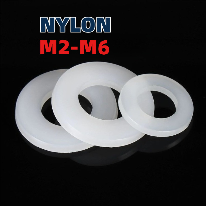 สีดําไนลอนเครื่องซักผ้าแบนปะเก็นเครื่องซักผ้าพลาสติกปิดผนึก O-rings M2/M2.5/M3/M4/M5/M6 PH-MB-1