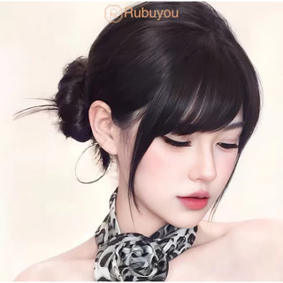 Rubuyou วิกผมวิกผมหน้าม้าจําลอง ไร้รอยต่อ น้ําหนักเบา มองไม่เห็น ดูเป็นธรรมชาติ สำหรับผู้หญิง-COD💕