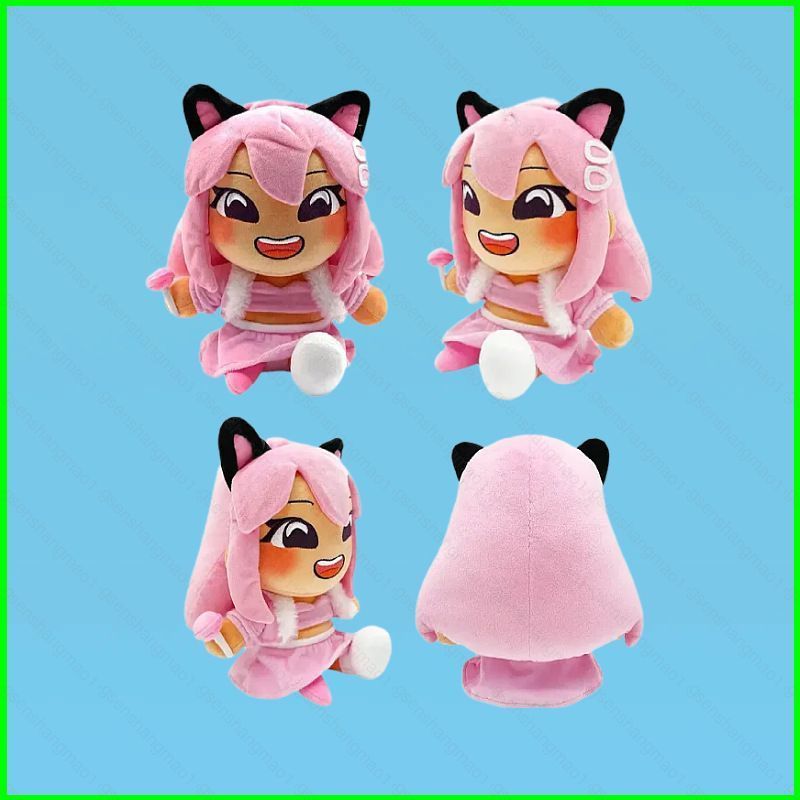 PS1 Layla Roblox YouTube Plushie แฟชั่นหูแมวออกแบบตุ๊กตาตุ๊กตาตุ๊กตาของเล่น SP1