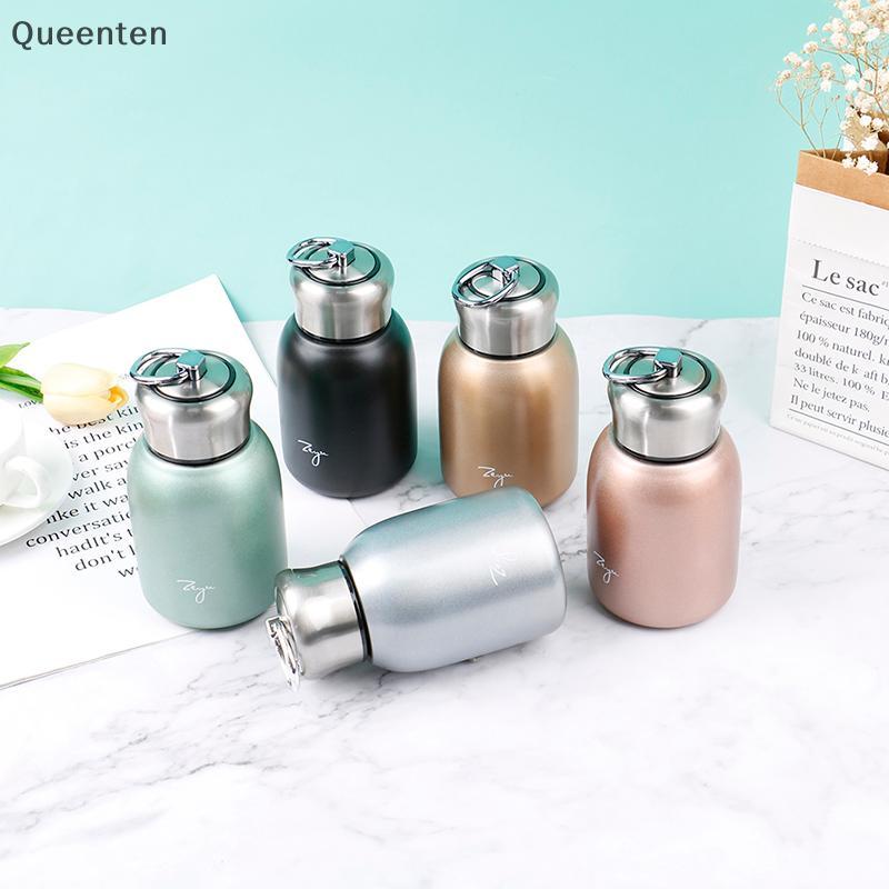 Queenten 300ml Mini Coffee กระติกน้ําสูญญากาศน่ารักกระติกน้ําร้อนแบบพกพาขวดน้ําถ้วย QT