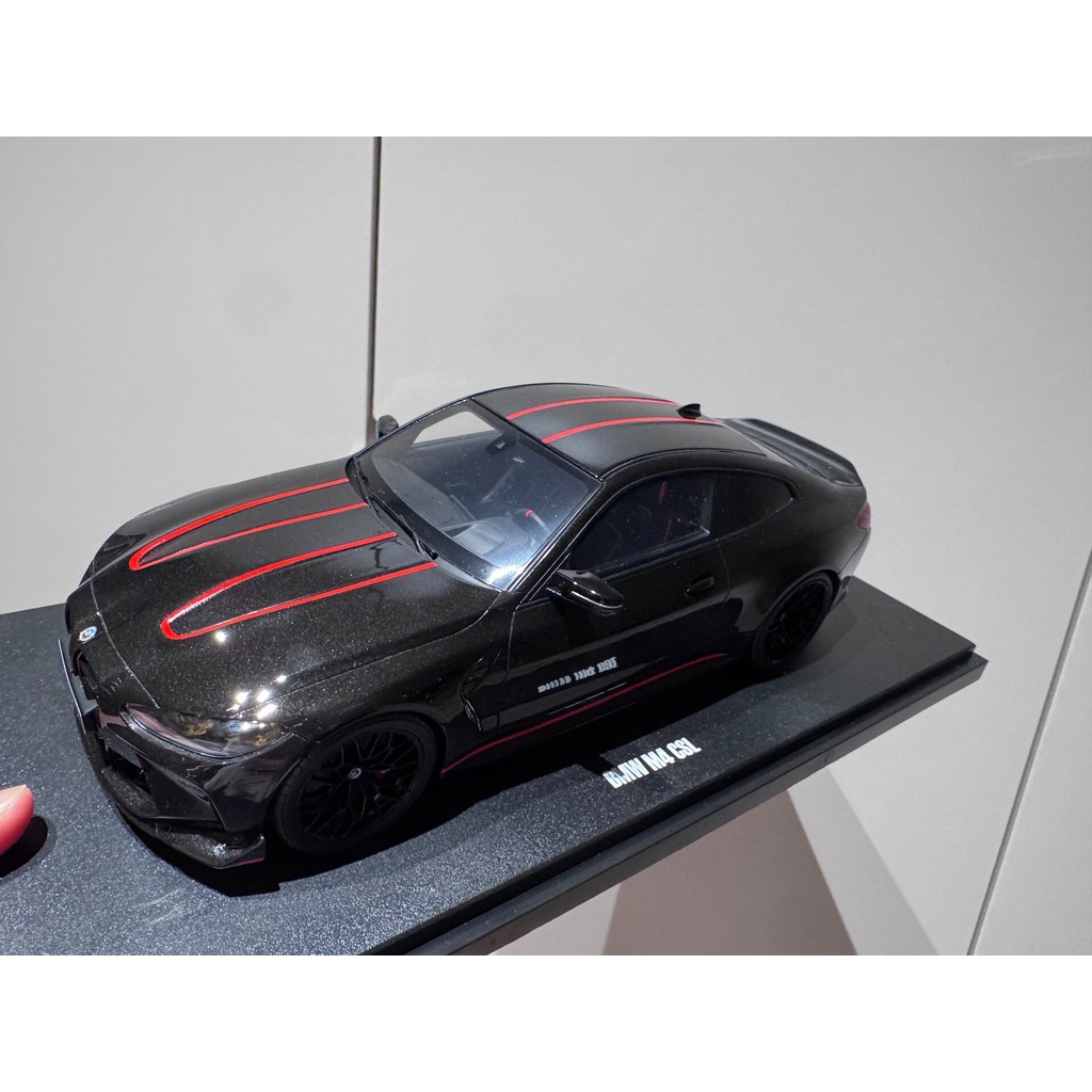 GT Spirit 1/18 GTS BMW BMW G82 M4 CSL การวัดสีดําทั้งหมดไร้ที่ติ จัดส่งฟรี พื้นผิวแลคเกอร์ พิเศษมาก 