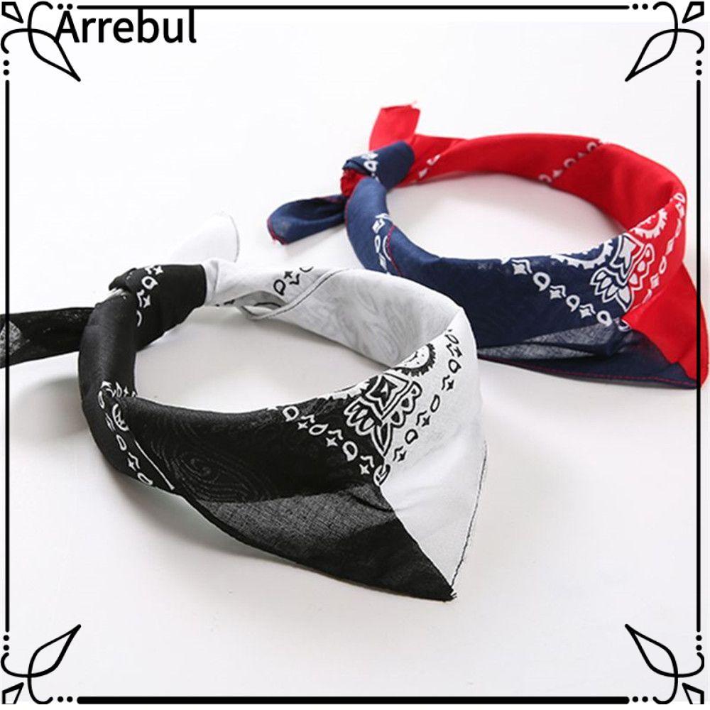 AREBUL Bohemian Headband Double Color Neck Tie ผู้ชายผู้หญิงผ้าฝ้าย Bandana