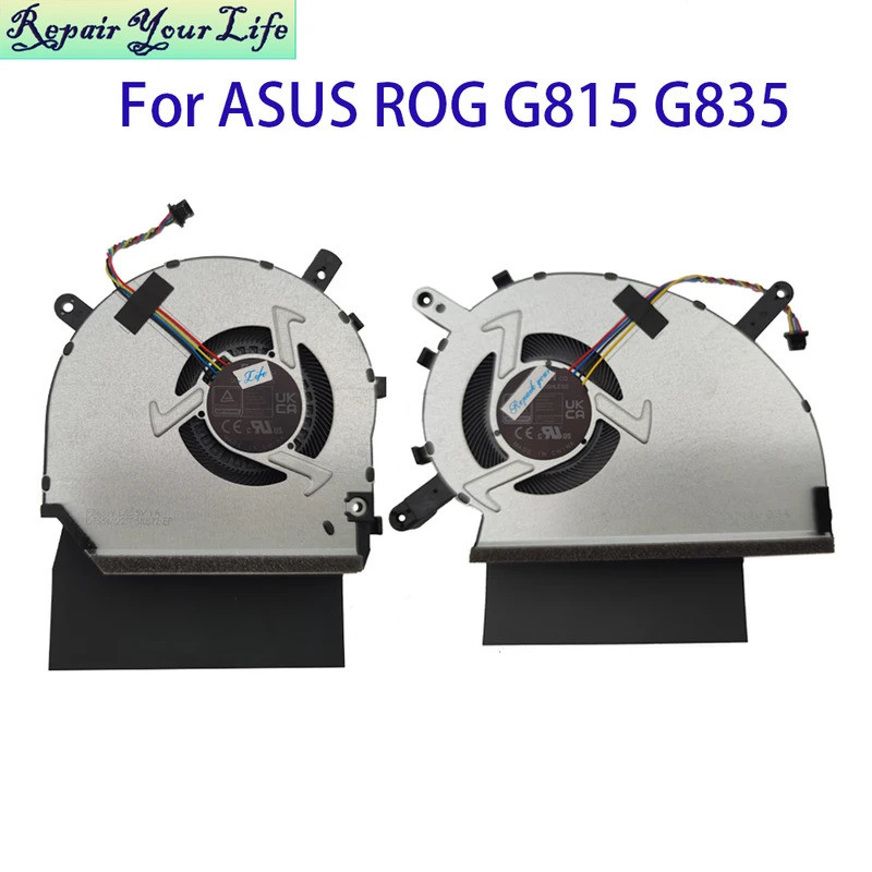 แล็ปท็อป CPU GPU พัดลม Cooler หม้อน้ําสําหรับ ASUS ROG Strix G18 G815 G835 DC12V 5V 1A พัดลม 13NR0LF