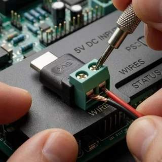 อะแดปเตอร์เทอร์มินัล USB C ถึง 2Pin - สกรู 5V ปลั๊กไร้บัดกรี - บล็อกเทอร์มินัลจีบ 5V - ขั้วต่อการชาร์จการถ่ายโอนข้อมูลสีเขียว - หัวการเชื่อมต่อที่รวดเร็วของโทรศัพท์มือถือ