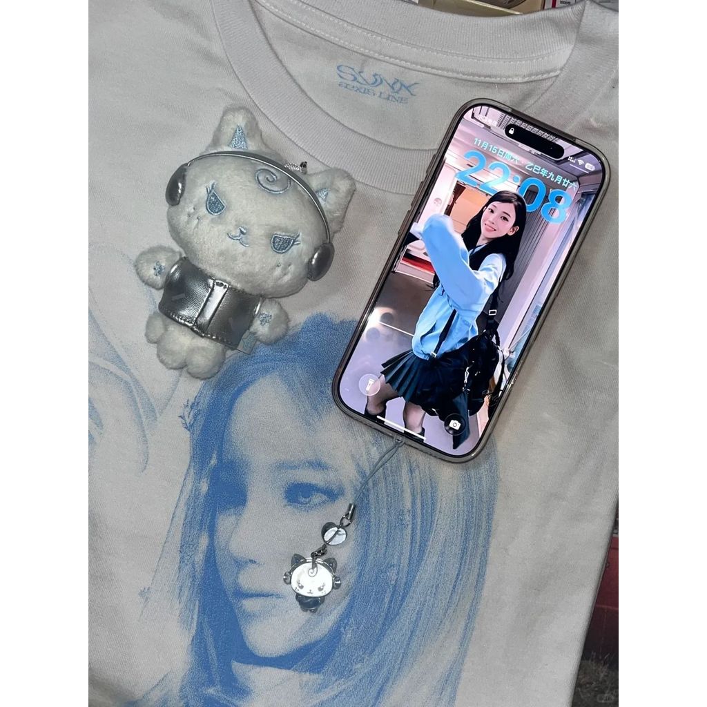 [ที่ยังไม่ได้เปิดใหม่เอี่ยม] aespa Online Three Patrol Weekly Mobile Phone Hanging Chain Three Patro