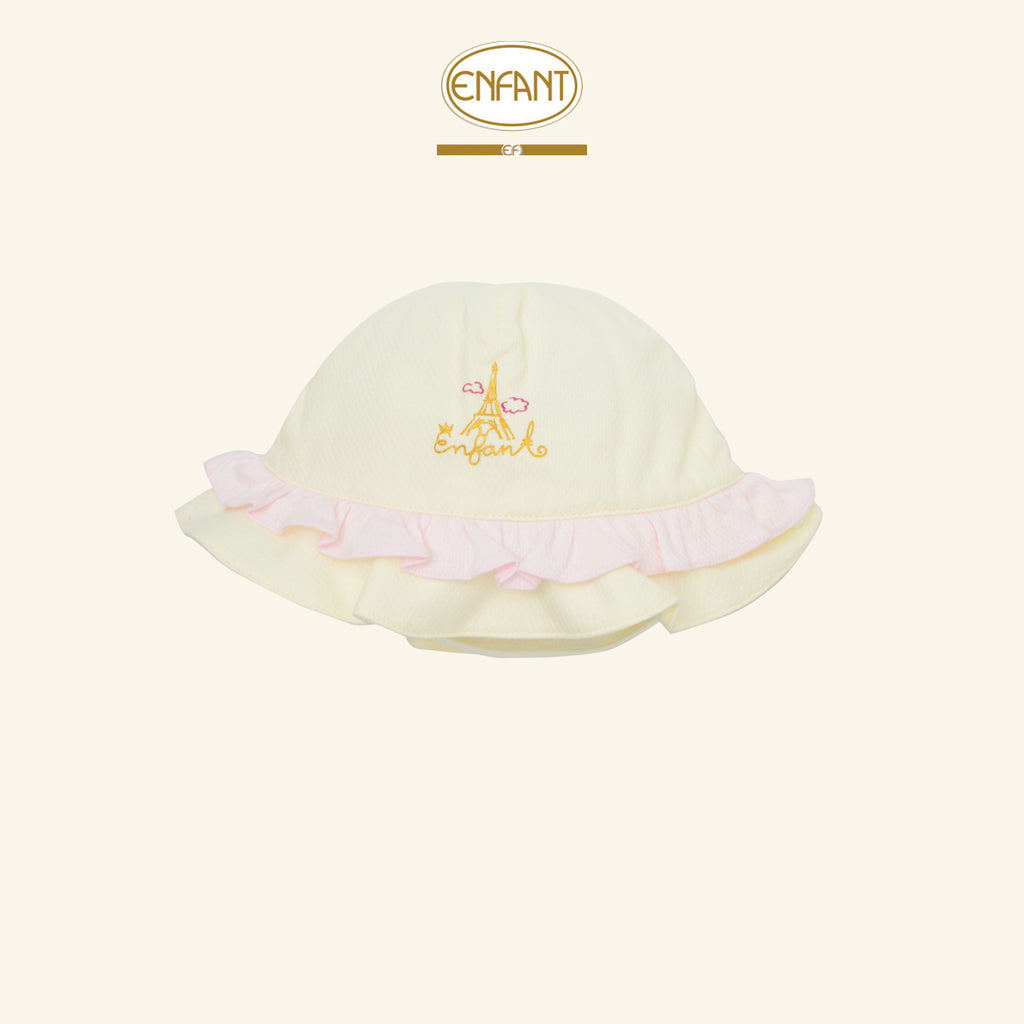 ENFANT  หมวกปีกระบาย ครีมเด็กโต 3-12เดือน น่ารัก EF7ES6