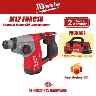 MILWAUKEE M12 FHAC16 16MM Compact SDS-Plus Rotary Hammer Compact Hammer Drill M12FHAC16