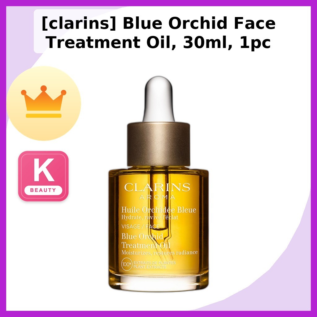 [clarins] Blue Orchid Face Treatment Oil, 30ml, 1pc / Korean Face Oil / Boost Radiance / ของแท้ 100%