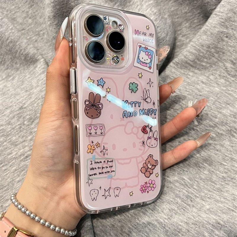 เคส vivo y200 5g vivo y200 5g เคส สีชมพู Graffiti หมวกรุ่นแมวเหมาะสําหรับ vivox200 เคสโทรศัพท์ vivo 