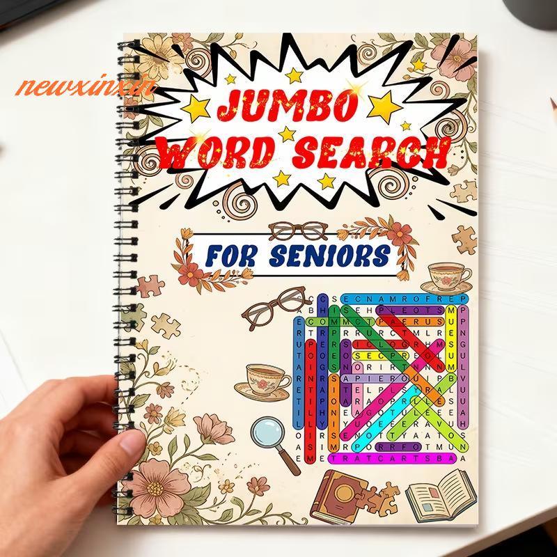 [NT-t] หนังสือปริศนาสมองอาวุโสคําจัมโบ้ค้นหาตัวอักษรขนาดใหญ่ Format Home Entertainment การออกกําลังก