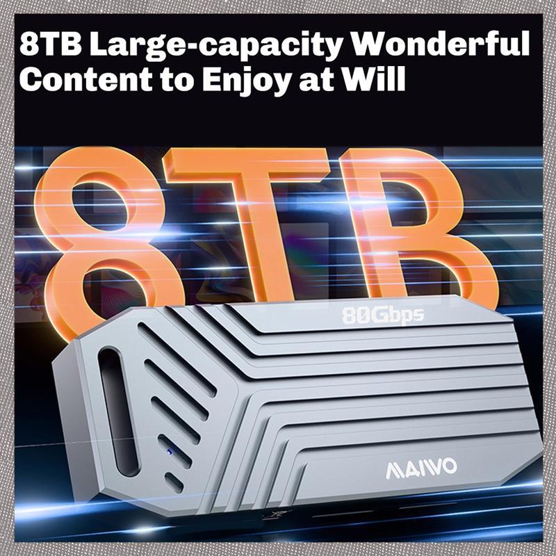 [MLO] สําหรับเคส Solid State Drive 5/4/3 USB 4.0 80Gbps M. 2 NVMe SSD Enclosure Type-C 4.0 8TB Hard 