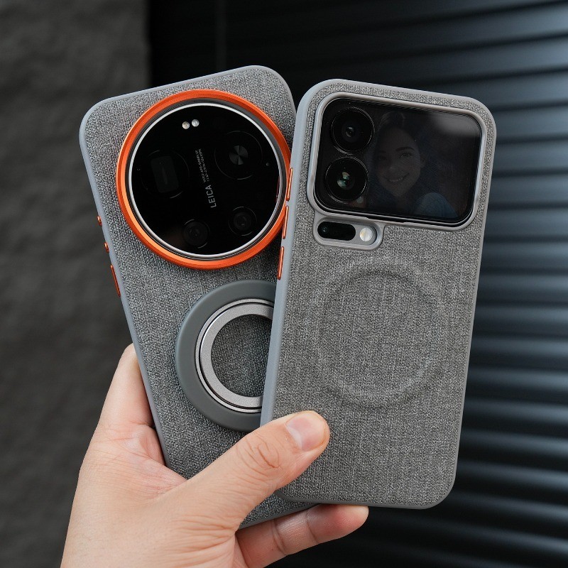 ผ้าสิ่งทอเคสโทรศัพท์สําหรับ XIAOMI 17 Ultra 15 14 Ultra 17 Pro max 17 Pro Retro strong ฝาครอบป้องกันแม่เหล็กไม่ลายนิ้วมือ Sweatproof shell