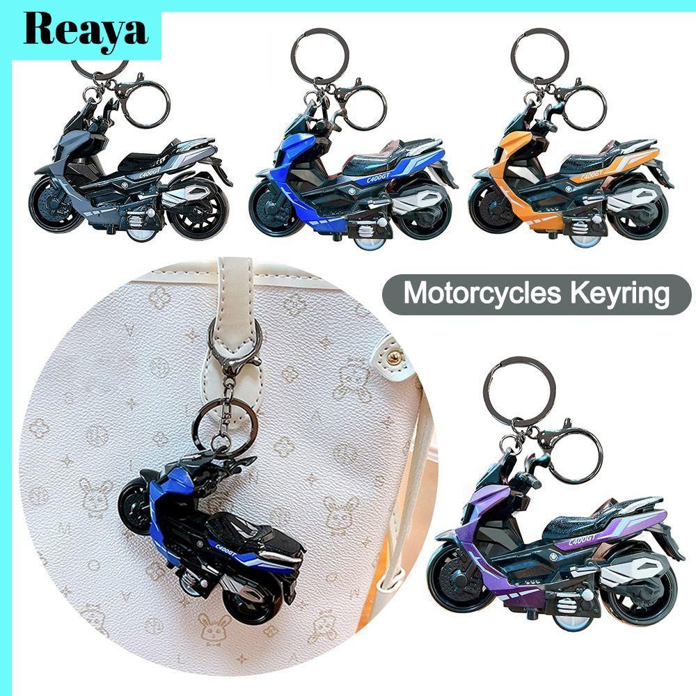 พวงกุญแจรถจักรยานยนต์ REAYA พวงกุญแจโมเดลรถมอเตอร์ไซด์ส่วนบุคคลที่สร้างสรรค์ ตกแต่งเครื่องประดับของขวัญ จี้แขวน DIY
