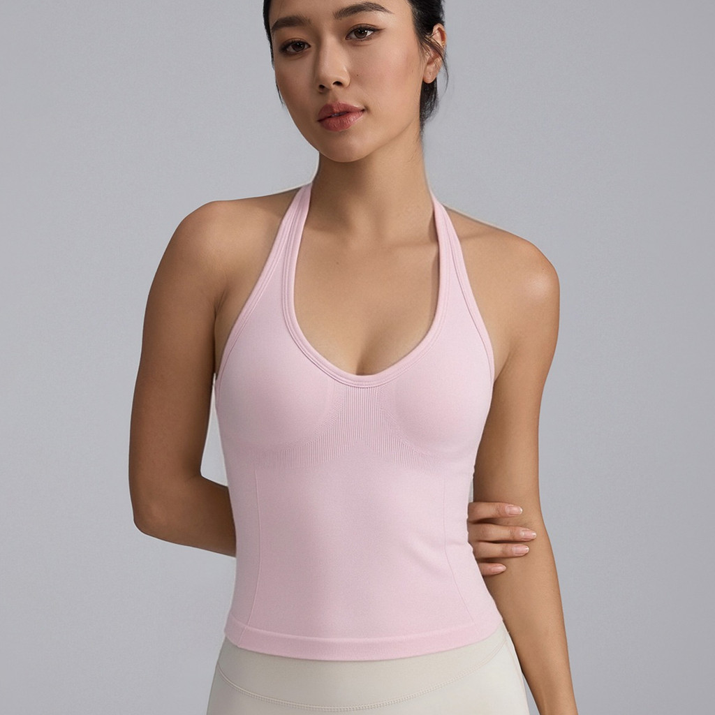 【LASYYOGA】สปอร์ตบราเซ็กซี่ U-คอ Halter ช่วยปรับสัดส่วน เหมาะสำหรับโยคะและพิลาทิส