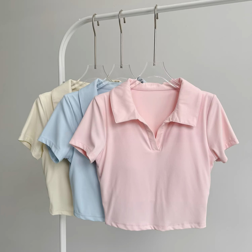 MAGIEYOGA SPORTS CROP TOP สำหรับการวิ่งและฝึกซ้อม สัมผัสเย็น ป้องกันแสงแดด