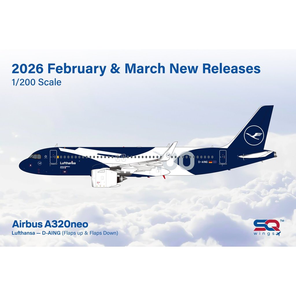 SQ Wings L2345 L2353 1:200 .ที่นั่งอ่าน A320neo D-AING D-AIND
