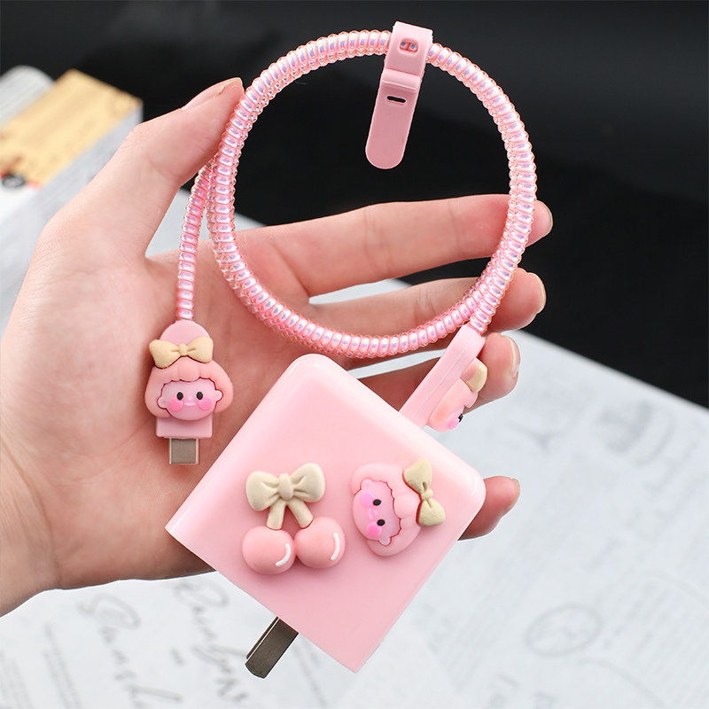 เหมาะสําหรับสายชาร์จ Apple macbook 30W เคสป้องกันหัวชาร์จโน้ตบุ๊ค 35W Data Cable Winder