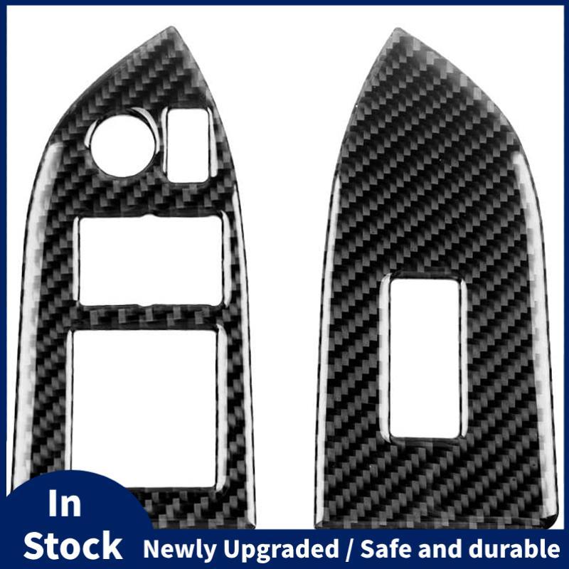 สําหรับ BRZ 86 2013-2017 คาร์บอนจริง ไฟ รถยกหน้าต่างปุ่มตกแต่งปกตัดสติกเกอร์อุปกรณ์เสริม