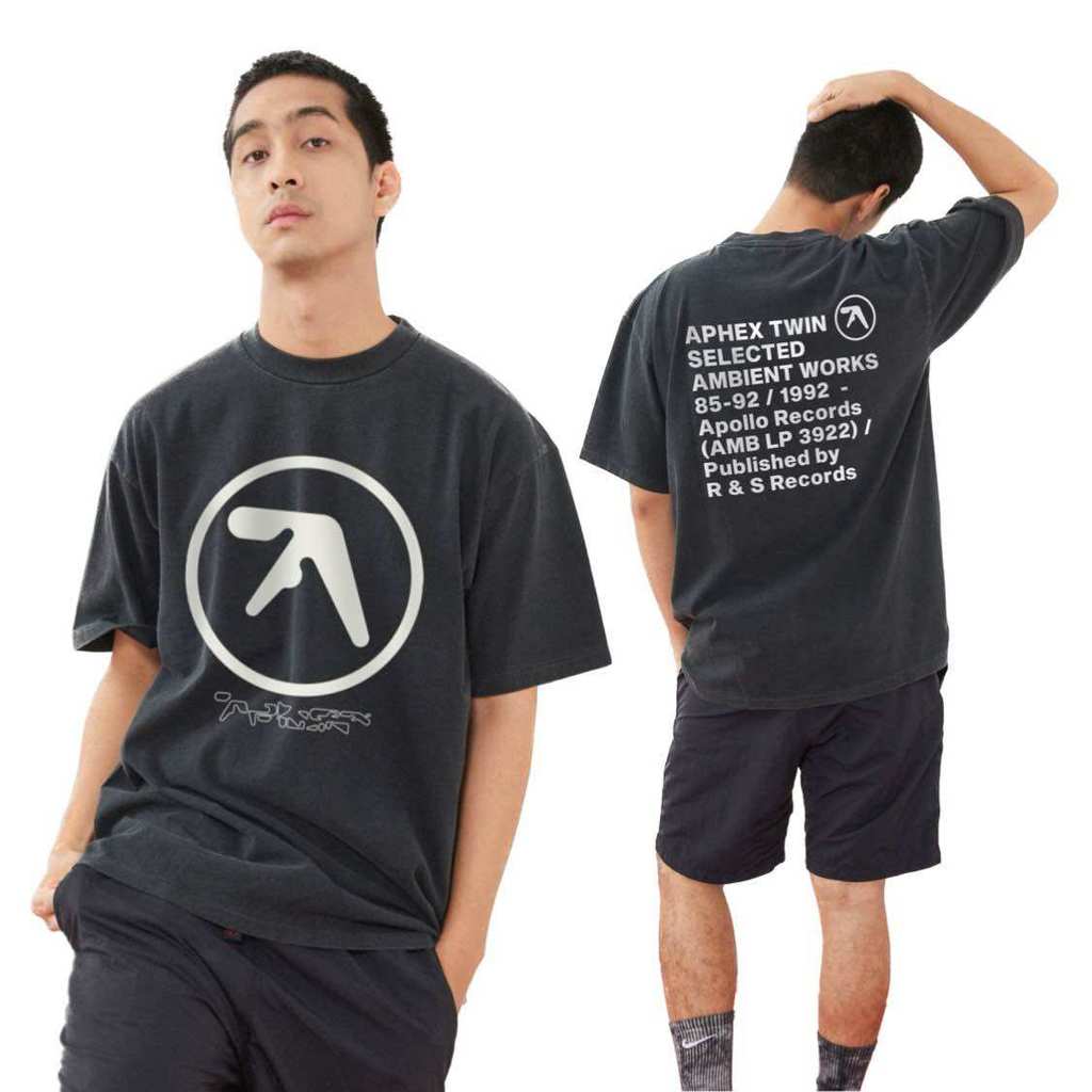 Band of Joys - Aphex Twin - Oversized T-Shirt, Faded Black.