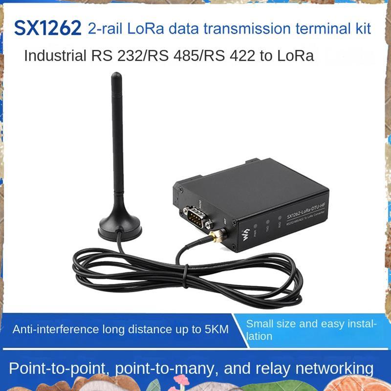 SX1262-LoRa-DTU-HF 850-930MHz คู่มือราง LoRa เทอร์มินัลส่งข้อมูล DTU RS232/RS485/RS422 ถึง LoRa ใหม่