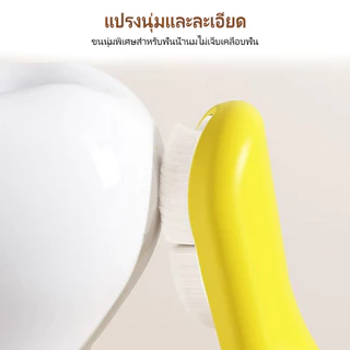 แปรงสีฟันนิ้วมือ 3 ด้าน ซิลิโคนนิ่ม 0-3 ปี ไร้ BPA ทำความสะอาดฟันน้ำนม+เหงือก พร้อมส่ง ส่งฟรี