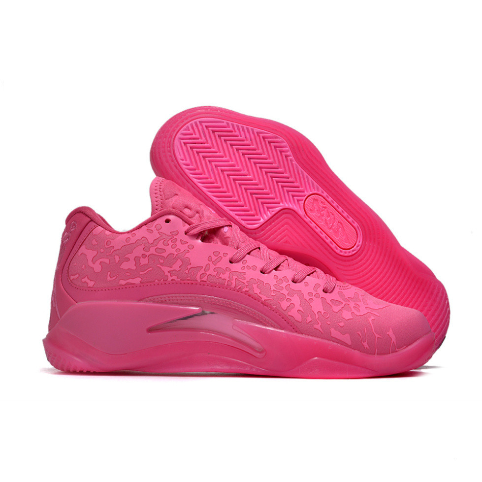 รองเท้า Air Jordan Zion 3 ปี 2024 สีชมพูกับสีแดง เหมาะสำหรับการวิ่งและการเล่นบาสเก็ตบอล ทั้งชายและหญ