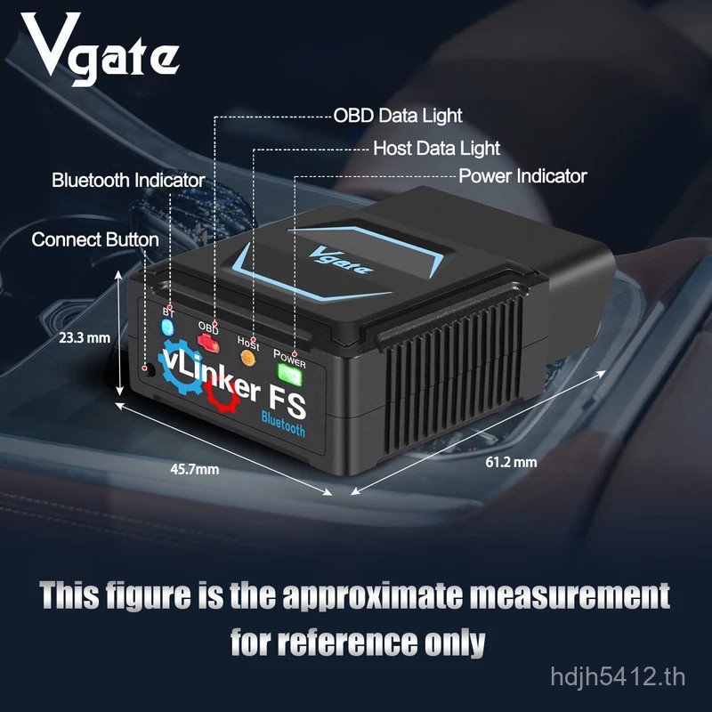 Vgate vLinker FS BT ELM327 V2.3 สําหรับ Android/IOS สําหรับ Ford FORScan HS MS CAN ELM 327 OBD 2 OBD