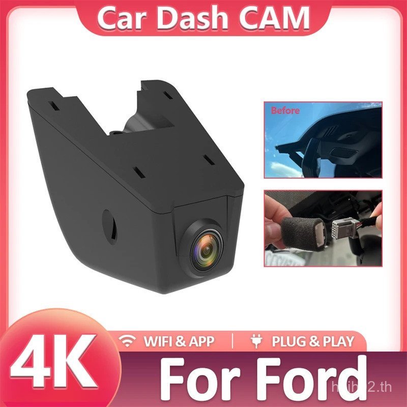 เครื่องบันทึกวิดีโอรถยนต์ Night Vision UHD 4K 2160P DVR Dash Cam สําหรับ Ford Explorer Maverick Expe