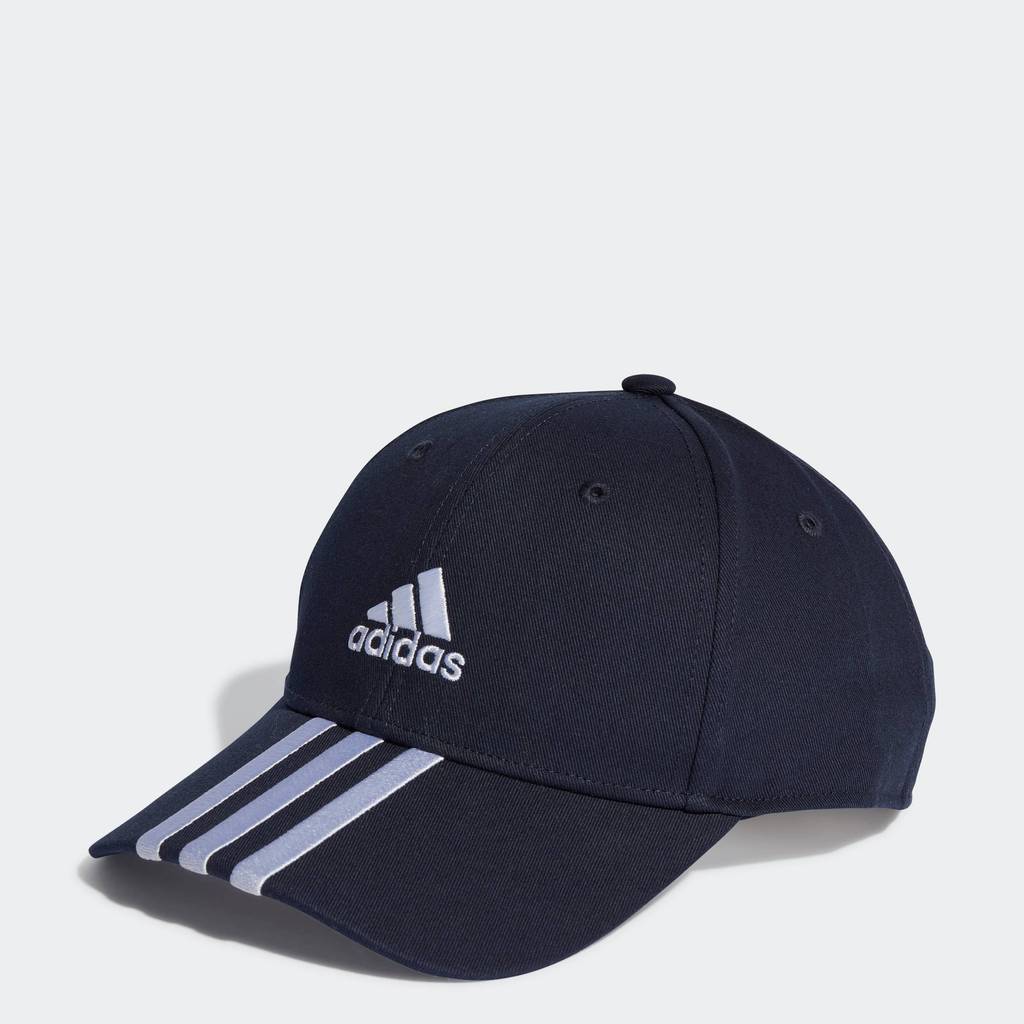 adidas ไลฟ์สไตล์ หมวกเบสบอลผ้าคอตตอนทวิล 3-Stripes Unisex สีน้ำเงิน II3510