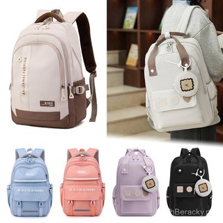 [Hot Sale]Female student backpack for elementary, middle, and high school, large capacity, stylish, lightweight, spine-protecting, easy to carry, Baigou backpack