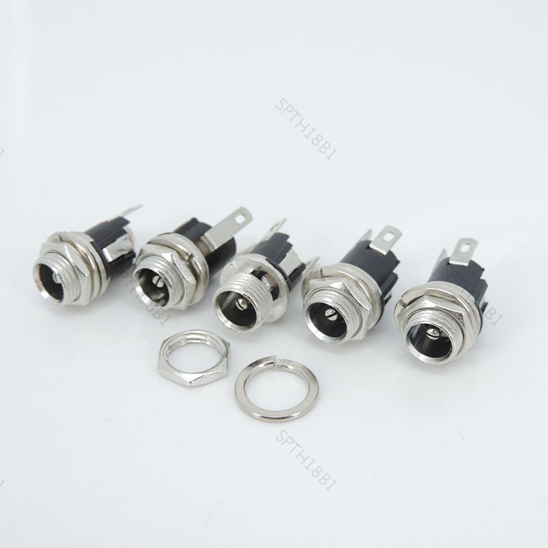 DC-025m 5.5 x 2.1 มม.DC Power Jack Panel Mount Terminal 3 Pin 5.5 * 2.5 มม.DC หญิงซ็อกเก็ตไฟฟ้า DC J