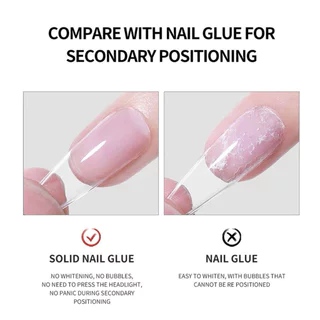 (YBJK 1กระปุก) จัดส่งทันที ♡ กาวติดเล็บเจล Solid nail sticker เจลกาวติดเล็บ PVC กาวเจลต่อเล็บ 10ml.