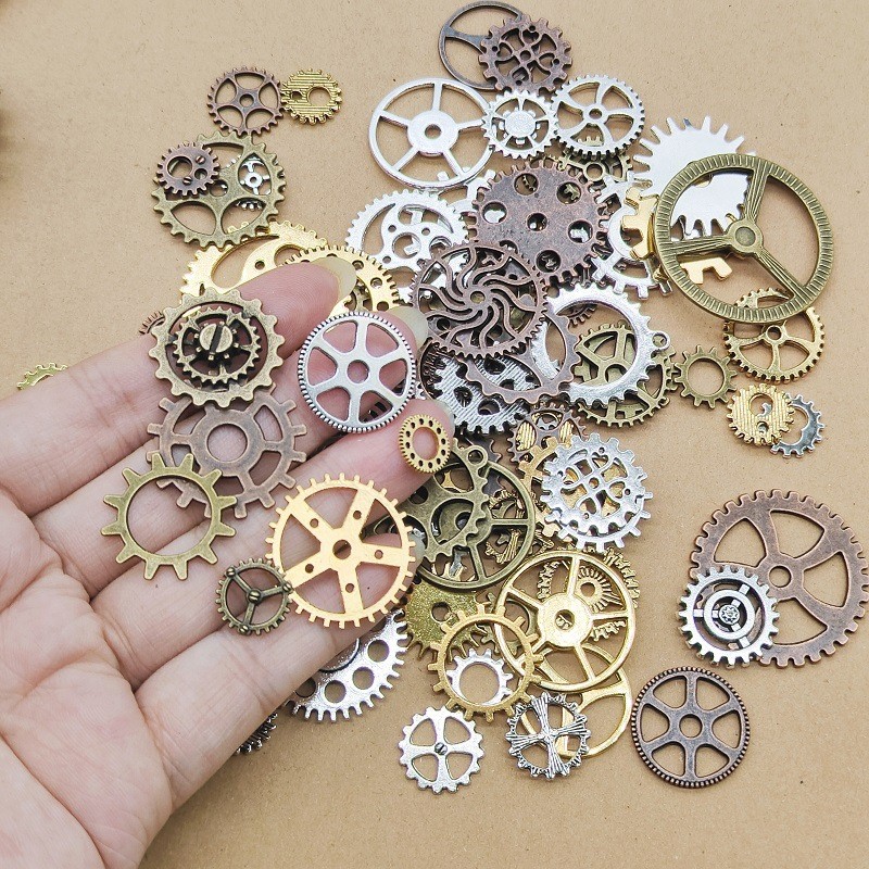 ชุดสร้อยคอมือทำสไตล์สเต็มพันค์จากโลหะผสม ออกแบบเรโทรแบบกลไก WFB6