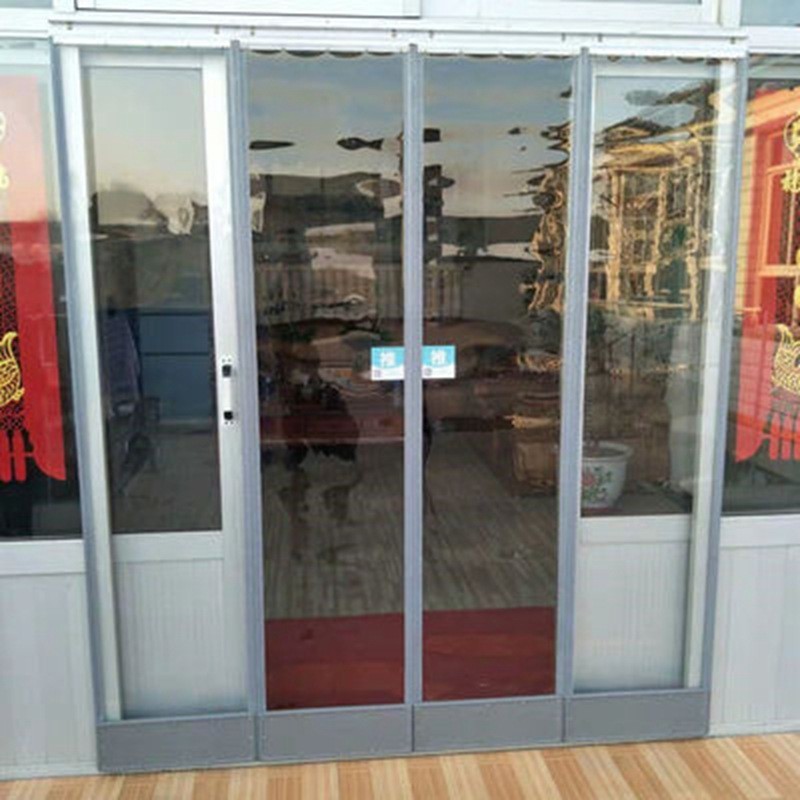 现货*磁吸免打孔自吸空调门帘家用隔热挡风隔冷气透明pvc塑料铁隔断帘Magnetic, No-Drill, Self-Adhering Air-Conditioning Door Curtain fo