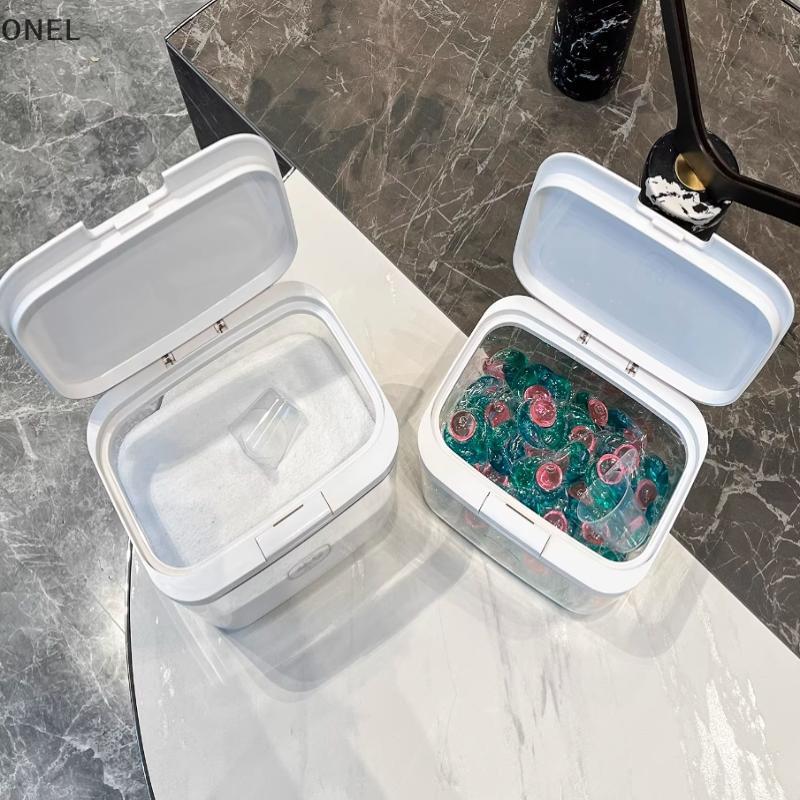 ONEL Laundry Pod Container, Laundry Pod Holder, Sealed And Automatic Pop-Up, Large Capacity Laundry 