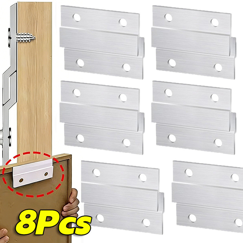 2/4/8 ชิ้นอลูมิเนียมอัลลอยด์ Z Shaped Wall Mount Hanger - Universal Interlocking French Cleat แขวนผู้ถือ