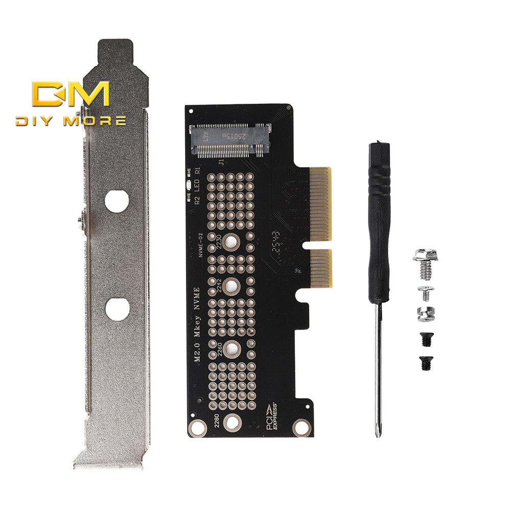 DIYMORE M2 การ์ดอะแดปเตอร์ในตัว PCIe ถึง M.2 Solid State NVMe ฮาร์ดไดรฟ์ PCI-X1X4X16 การ์ดขยายในตัว